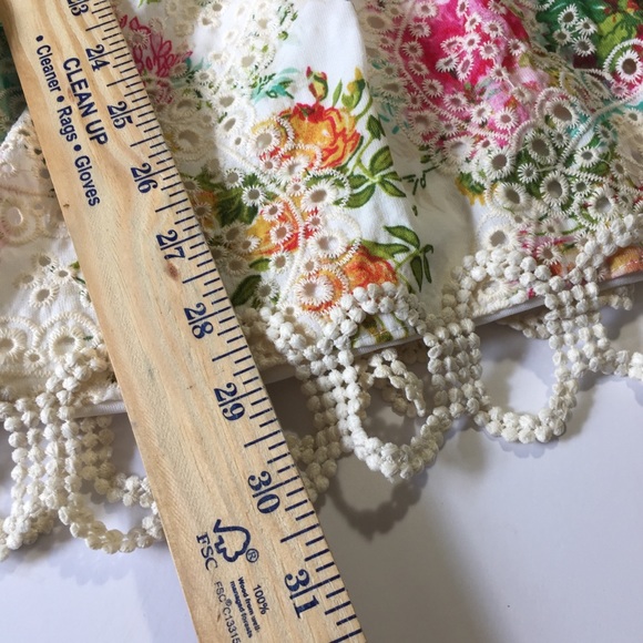 Just Me white floral ruffle lace dress M - Picture 6 of 14